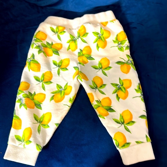 Girls lemon print sweat pants 18-24 mo - Picture 4 of 4